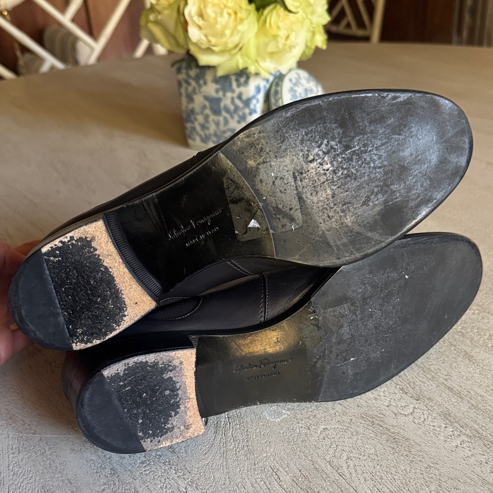 Salvatore Ferragamo Chelsea Leather Boots - Picture 8 of 9